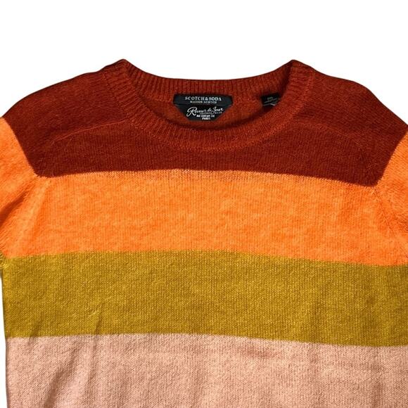 Scotch & Soda Women’s Sz M Rainbow Stripe Sweater Crewneck Pullover - Picture 3 of 12